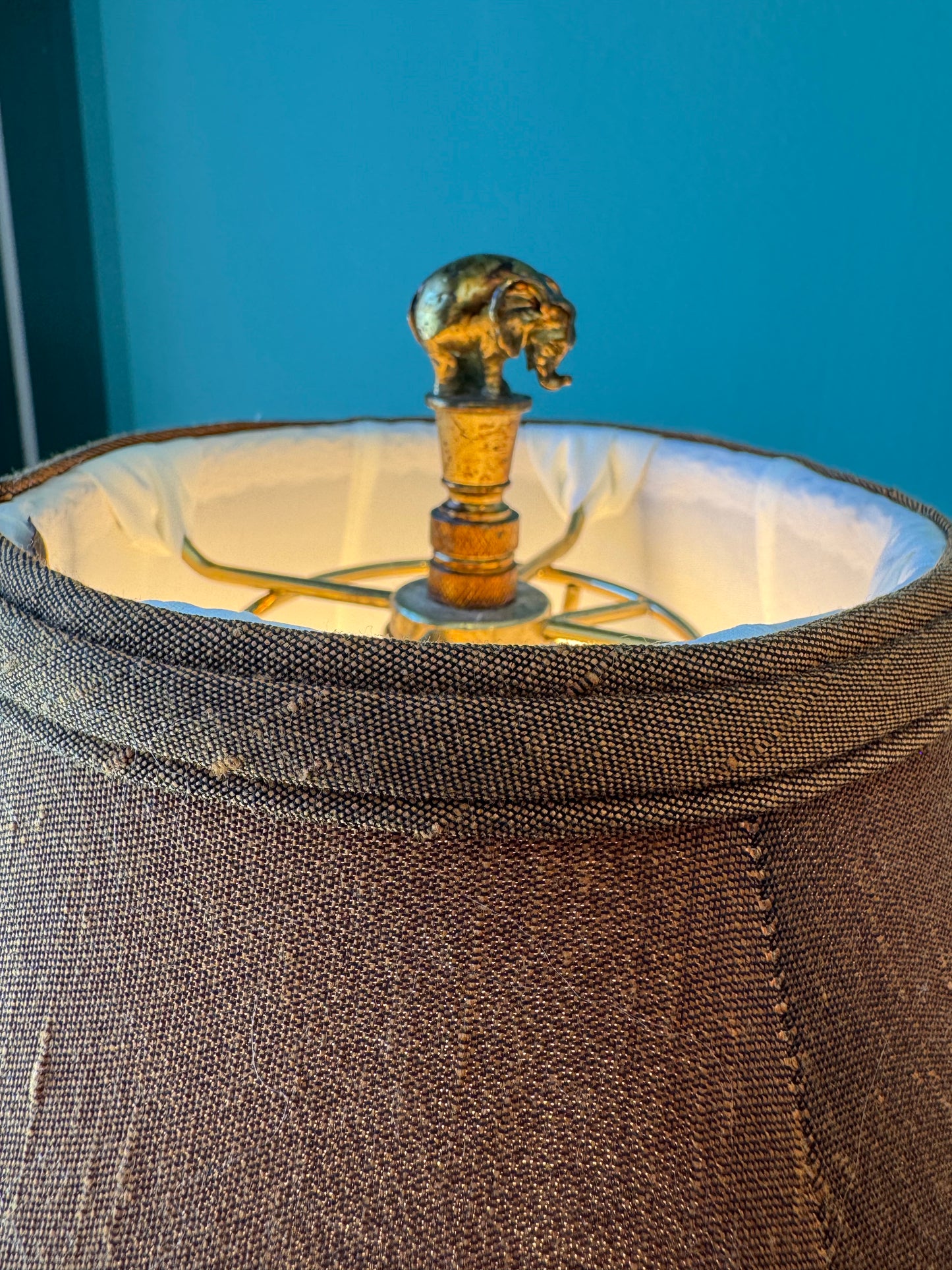 Vintage Raymond Waites for Tyndale Asian Elephant and Rider Table Lamp
