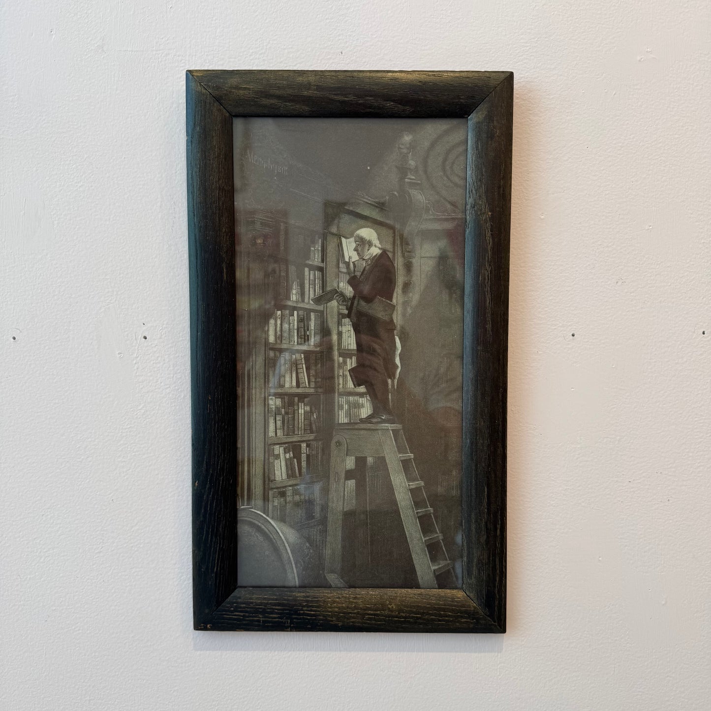 Vintage "The Bookworm" by Carl Spitzweg Framed Print