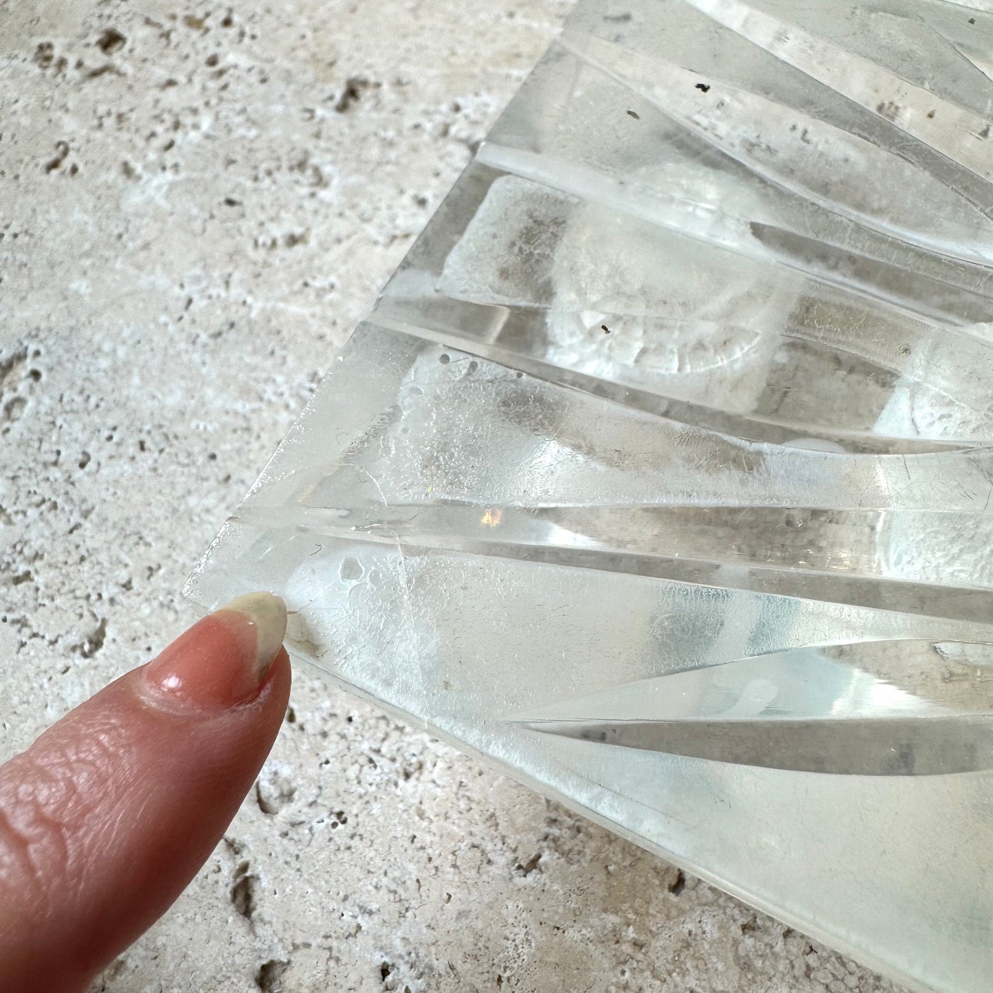 Vintage 1970's Lucite Double-Sided Tabletop Vanity Mirror