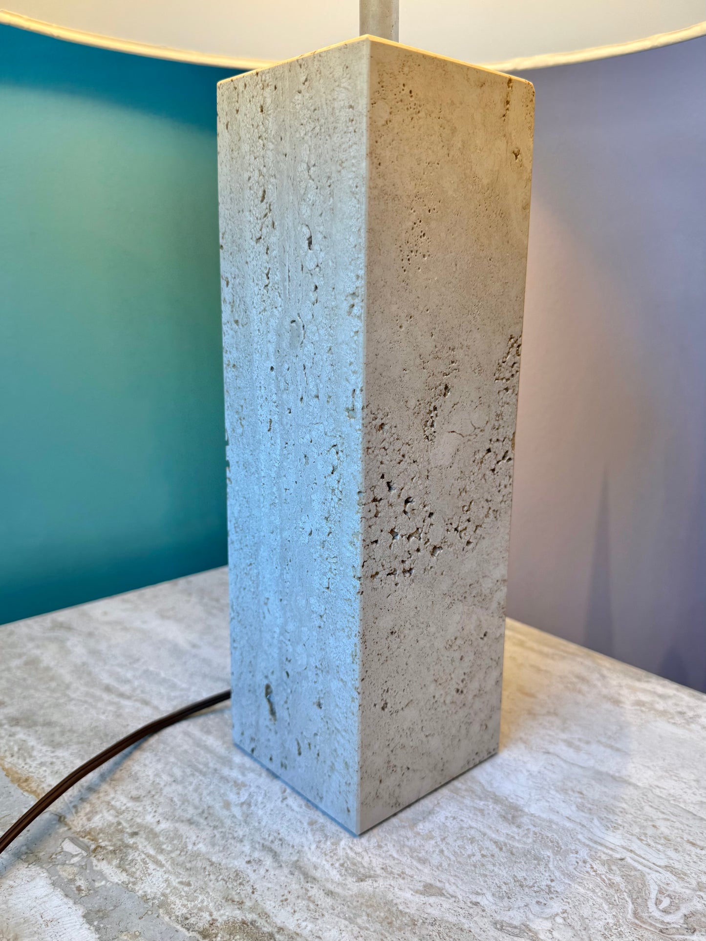 Mid Century Travertine Lamp