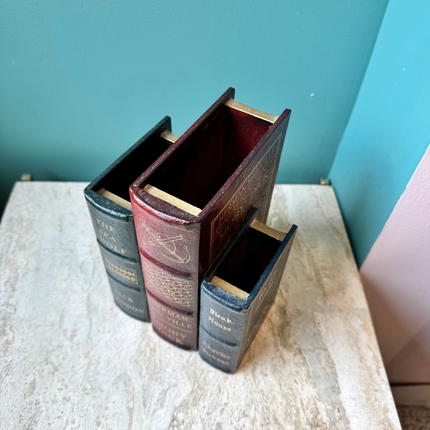 Wooden Vintage Classic Novel Book Vase