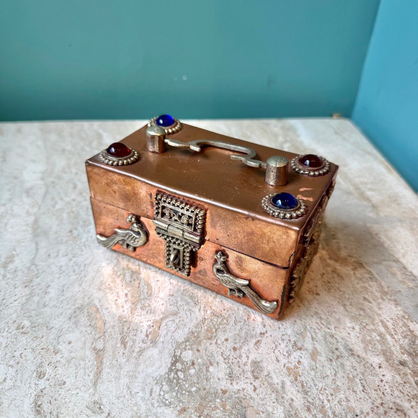 Vintage Copper and Brass Treasure Box