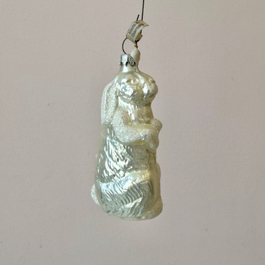 Vintage German Glass Rabbit Ornament