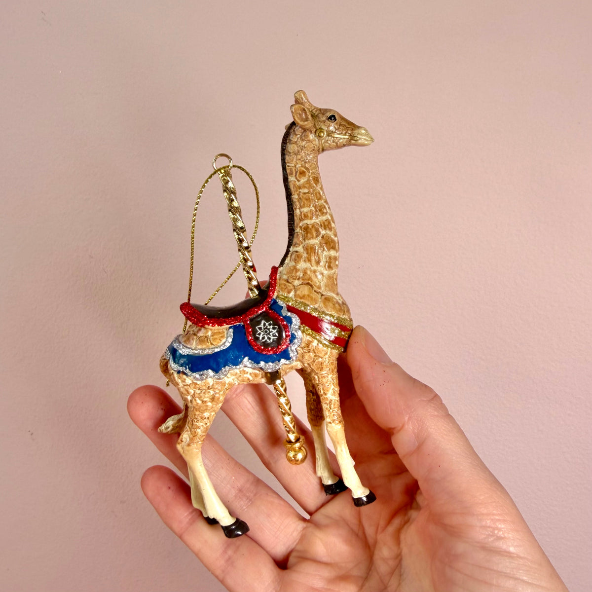 Resin Carousel Giraffe Ornament
