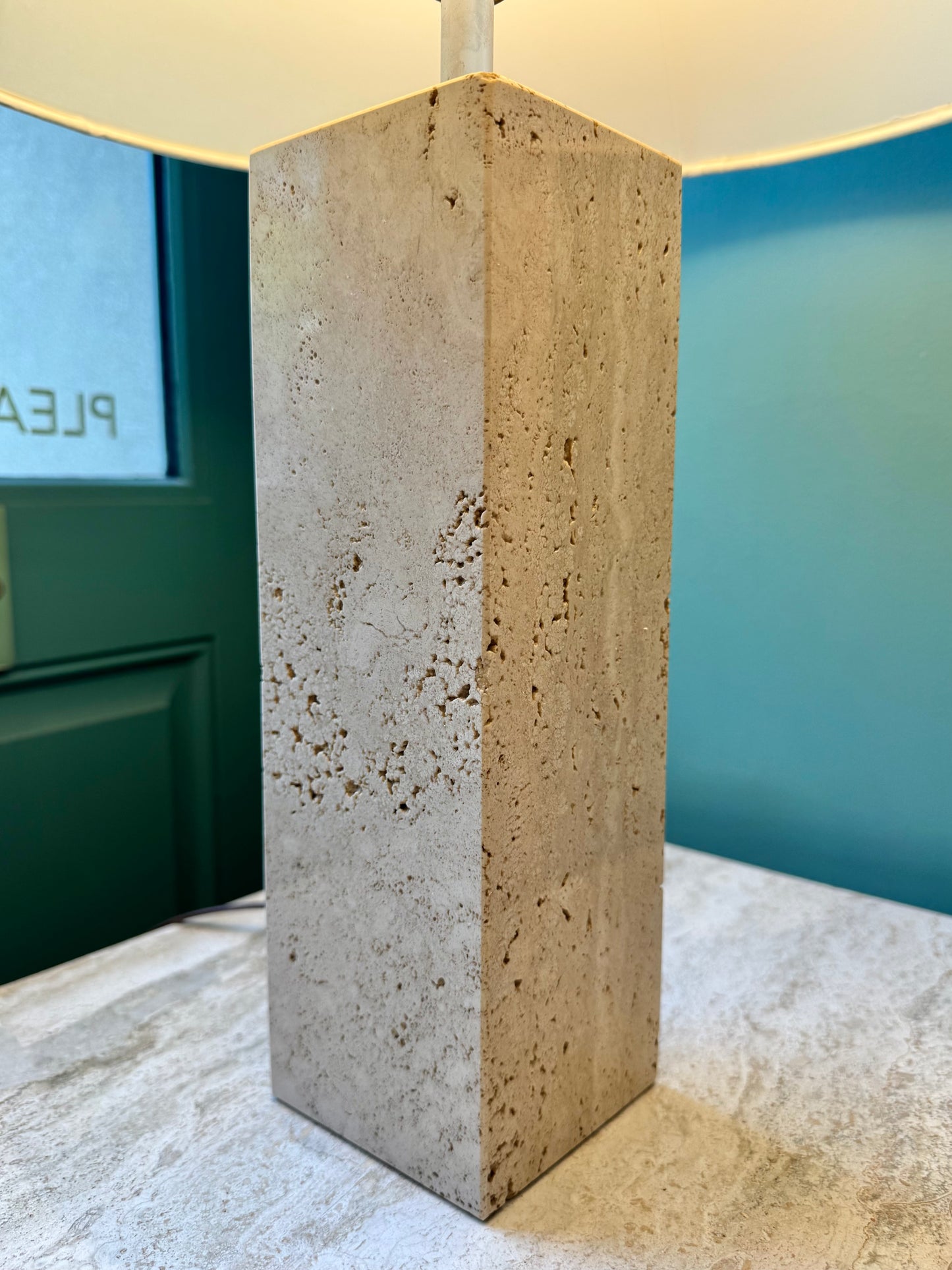 Mid Century Travertine Lamp
