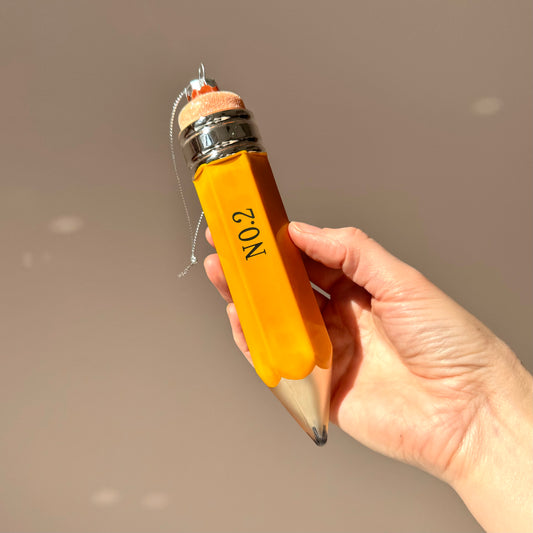 Large Glass Pencil Ornament