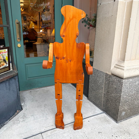 Vintage Extra Large Articulating Wooden Man