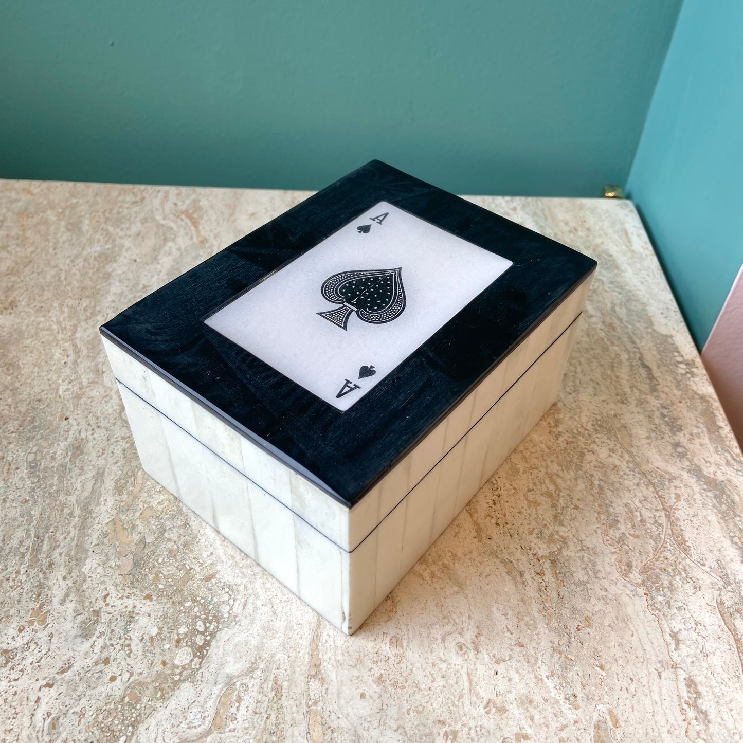 White Ace Box with 3 Decks of Cards