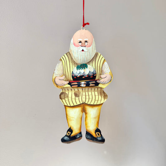 Vintage Department 56 'Santa's Suits' Tin Ornament
