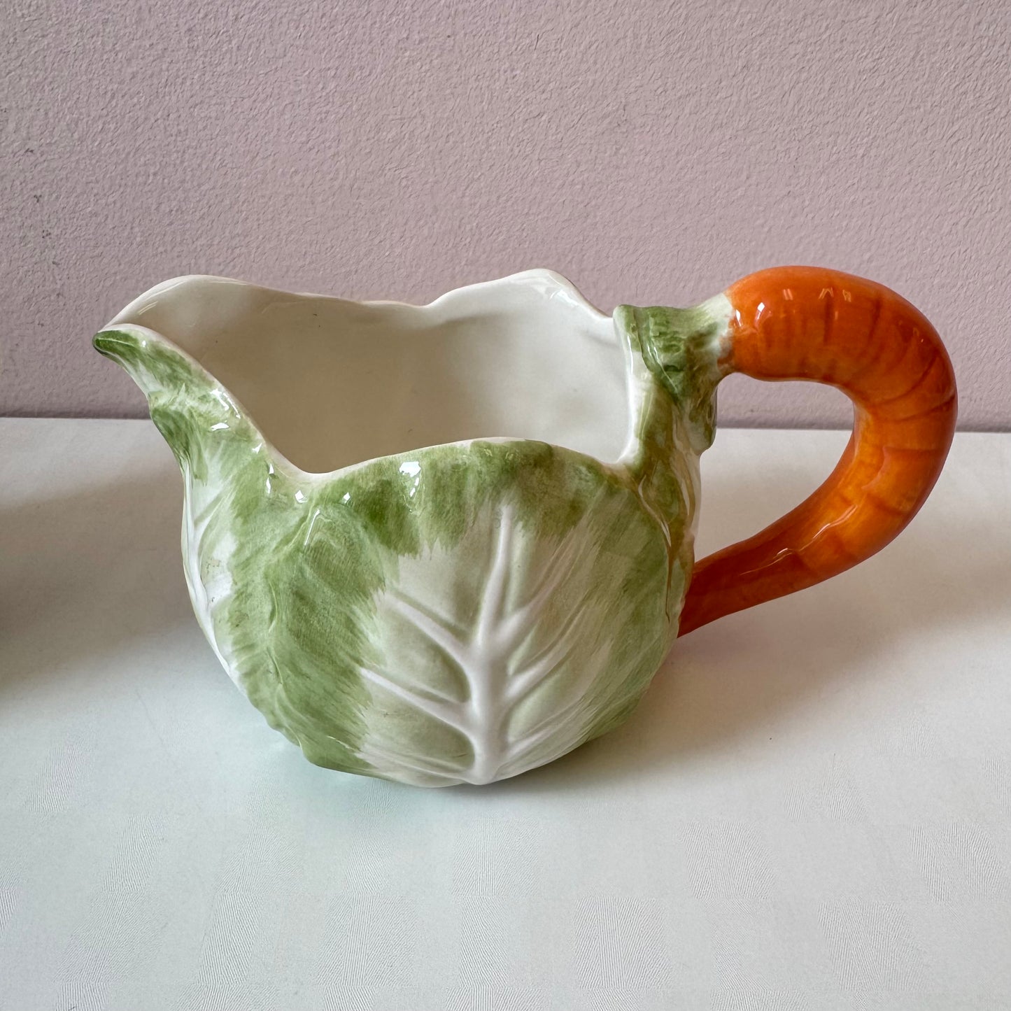 Vintage Set of 5 Ceramic Vegetable Sugar Bowls and Milk Jugs by Fitz & Floyd