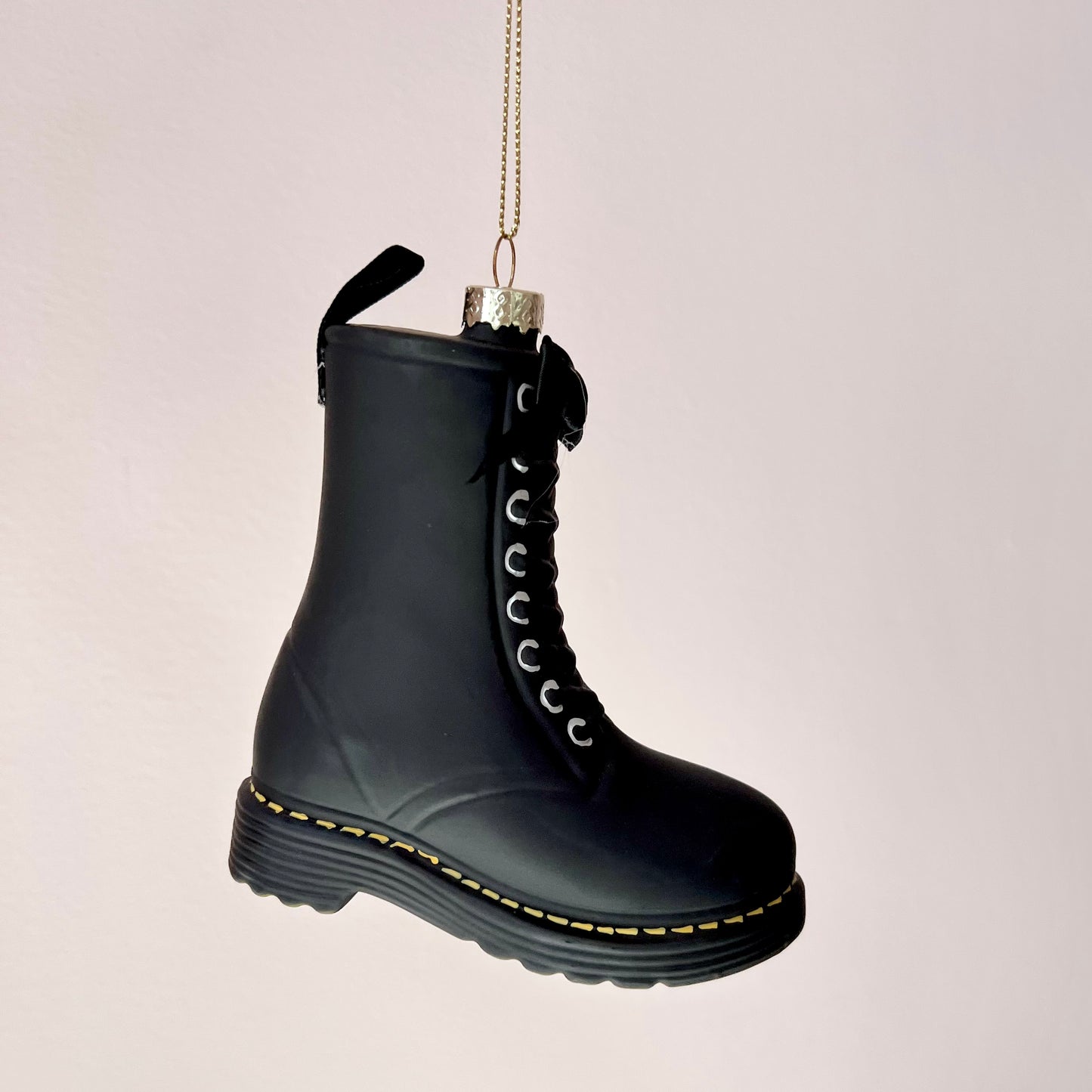Black Boot Holiday Ornament