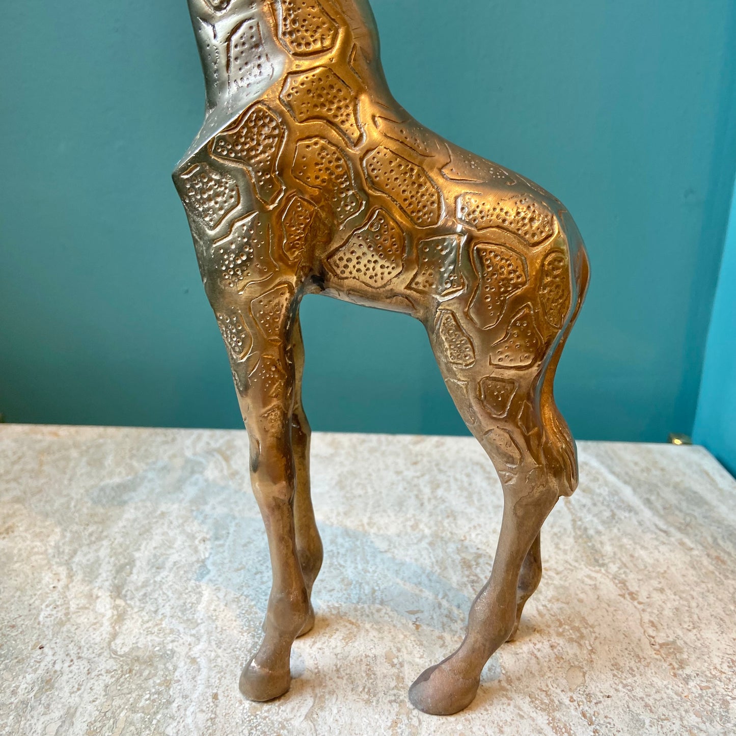 Vintage Brass Giraffe Statue