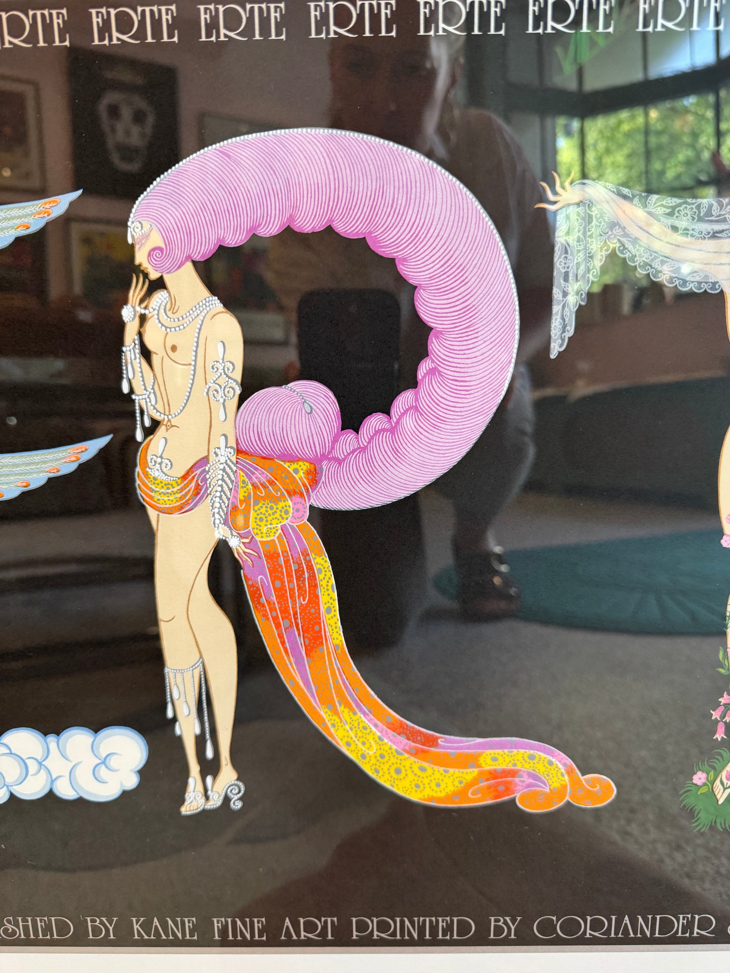 Vintage 1983 Framed Art Deco Style ERTE Poster