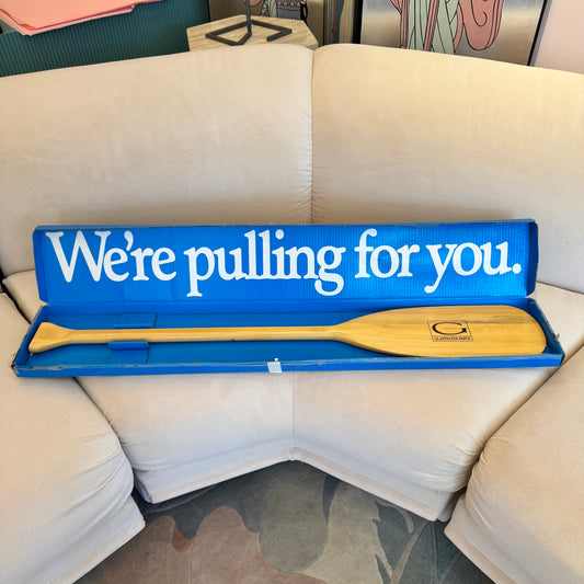 Vintage Advertising 'We're Pulling for you' Paddle Prototype