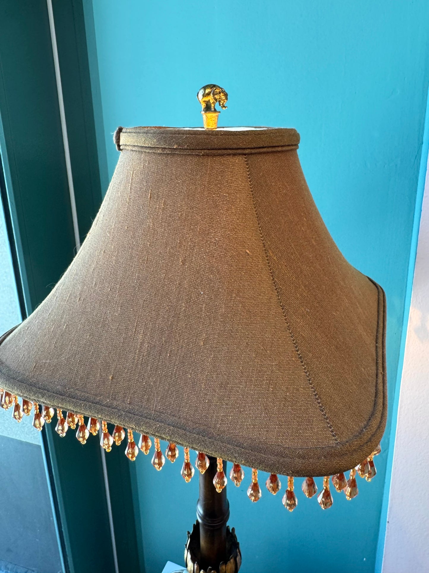 Vintage Raymond Waites for Tyndale Asian Elephant and Rider Table Lamp