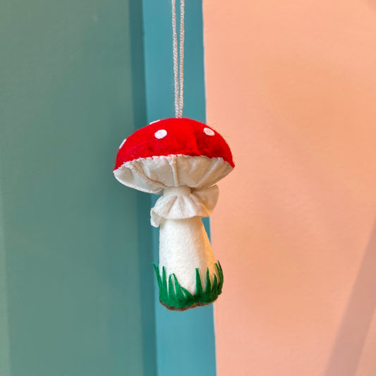 Felt Mushroom Ornament