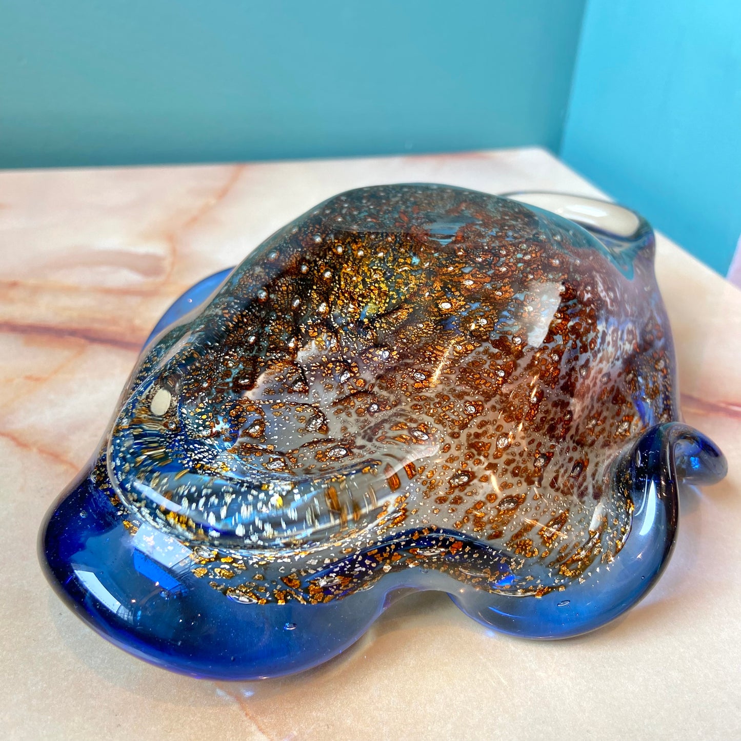 Vintage Murano Style Glass Catchall Bowl