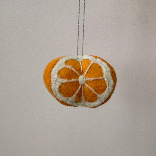 Orange Felt Ornament