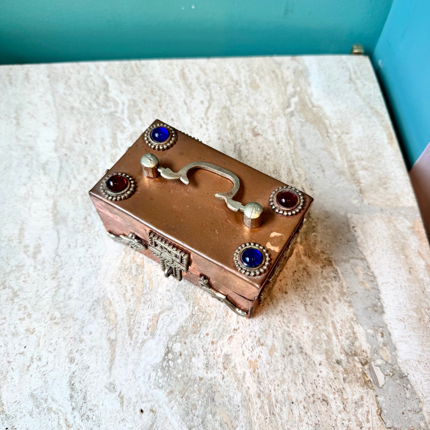 Vintage Copper and Brass Treasure Box