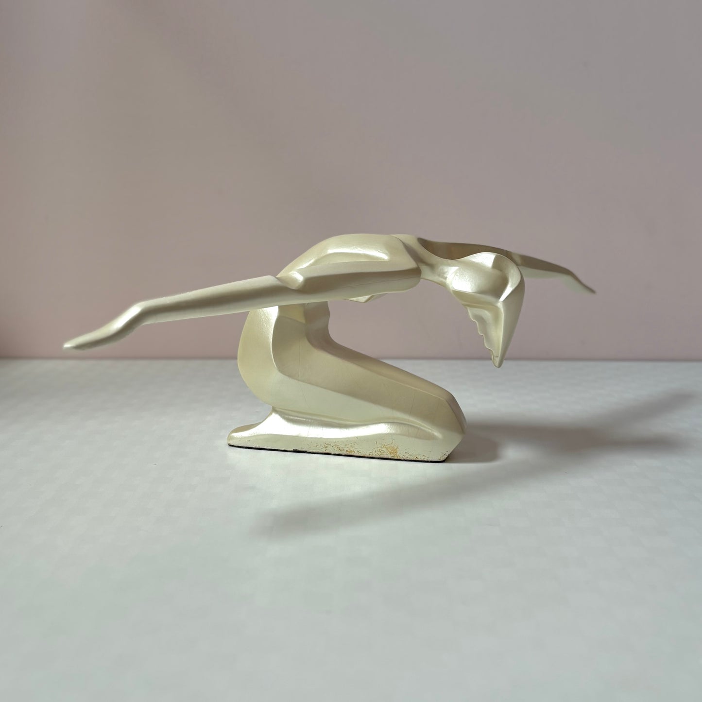 Vintage Art Deco Crouched Posing Figure Statue