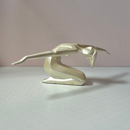 Vintage Art Deco Crouched Posing Figure Statue