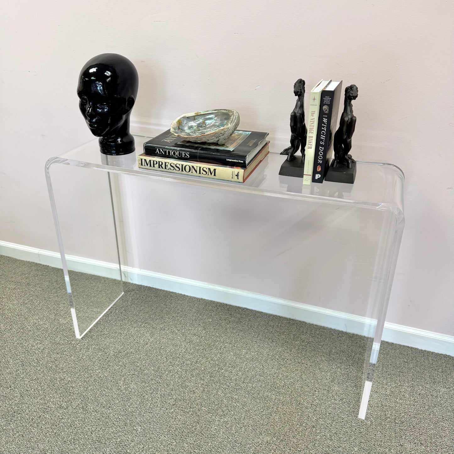 Vintage Lucite Waterfall Console Table
