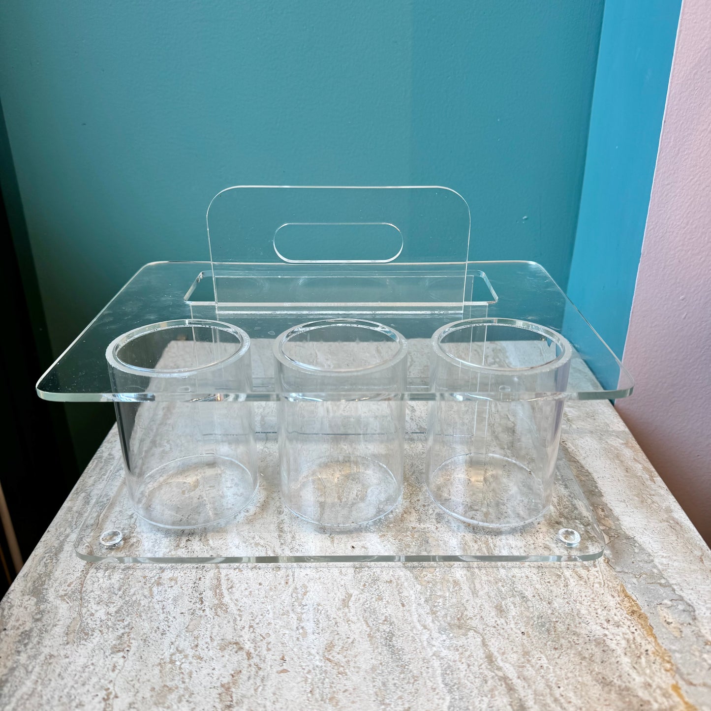 Vintage Lucite Utensil Caddy