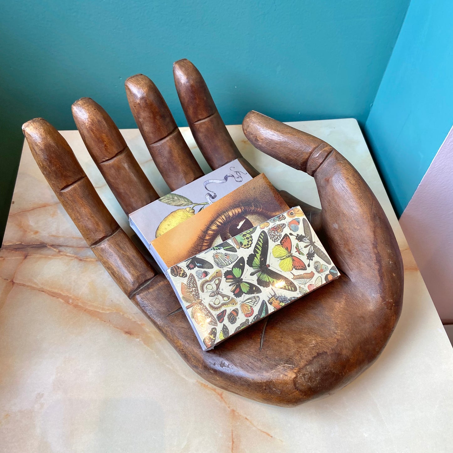 XL Vintage Wooden Hand Sculpture