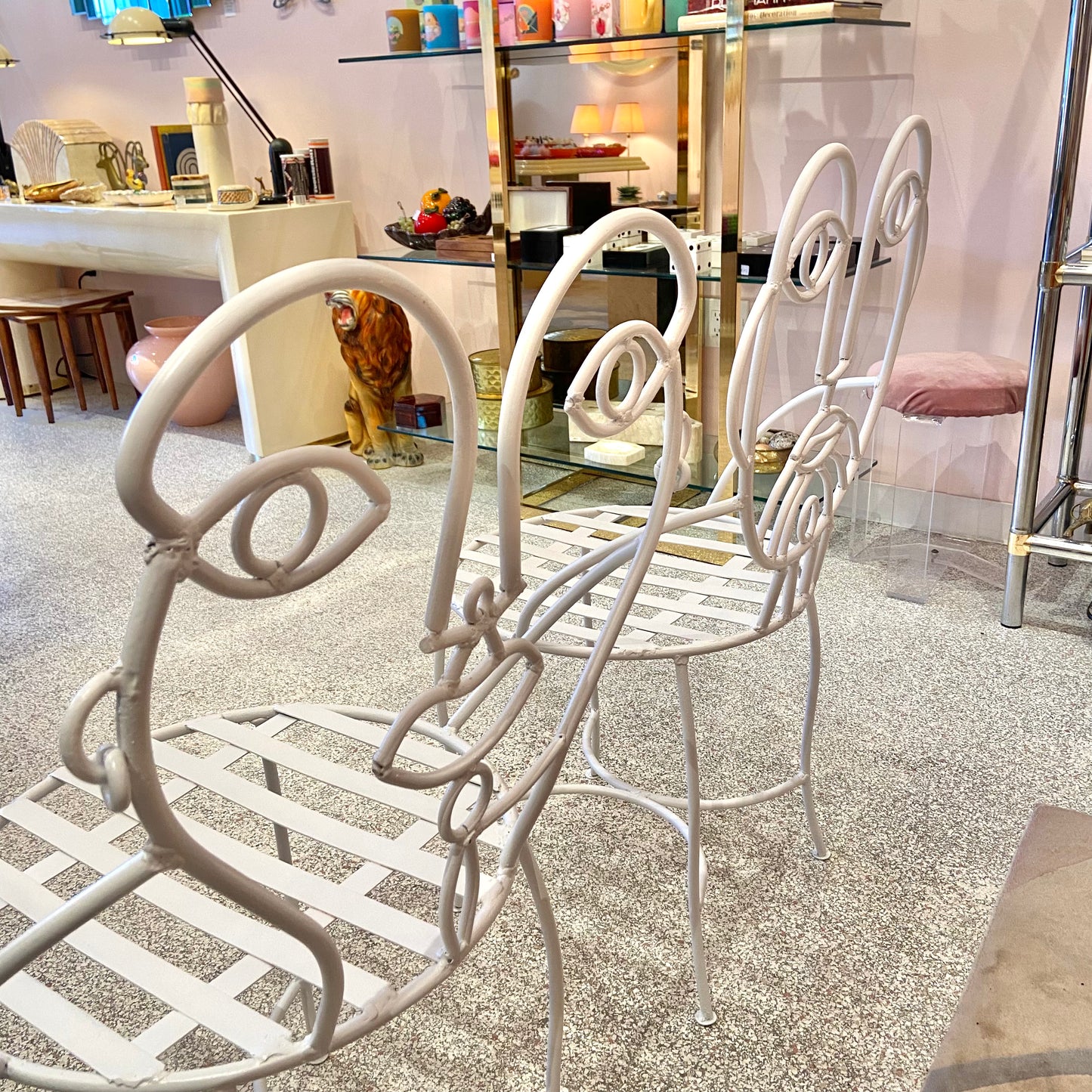 Pair of White John Risley Style Face Chairs