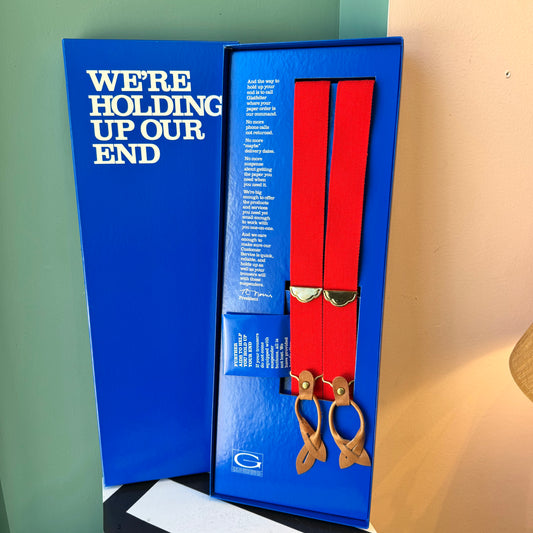 Vintage Advertising ‘We’re Holding Up Our End’ Suspenders Prototype