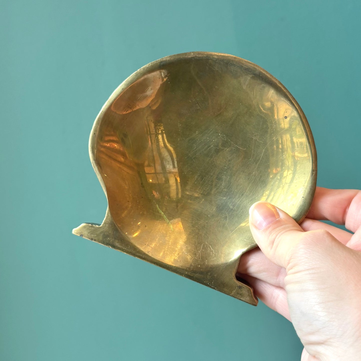 Vintage Brass Clam Shell Bookends