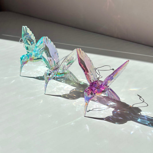 Iridescent Hummingbird Ornament