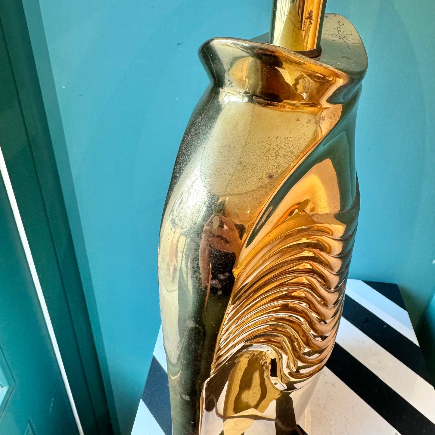 Vintage Brass Deco Style Table Lamp