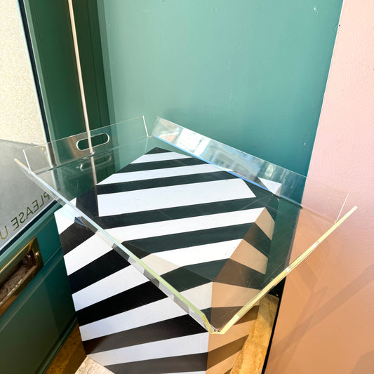 Vintage Large Lucite Serving Tray