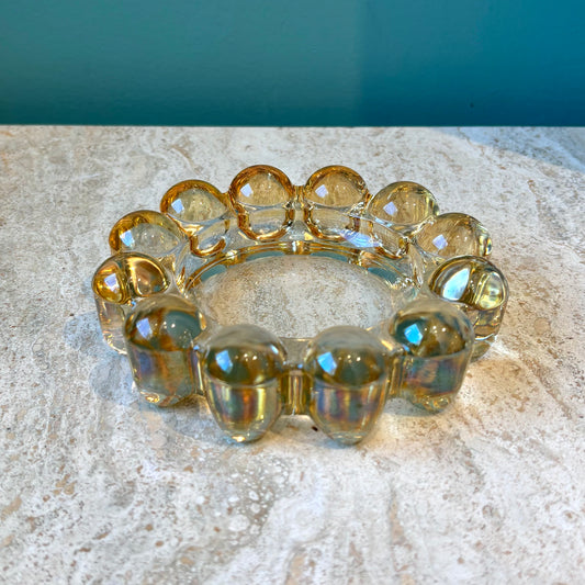 Vintage Amber Boopie Glass Dish