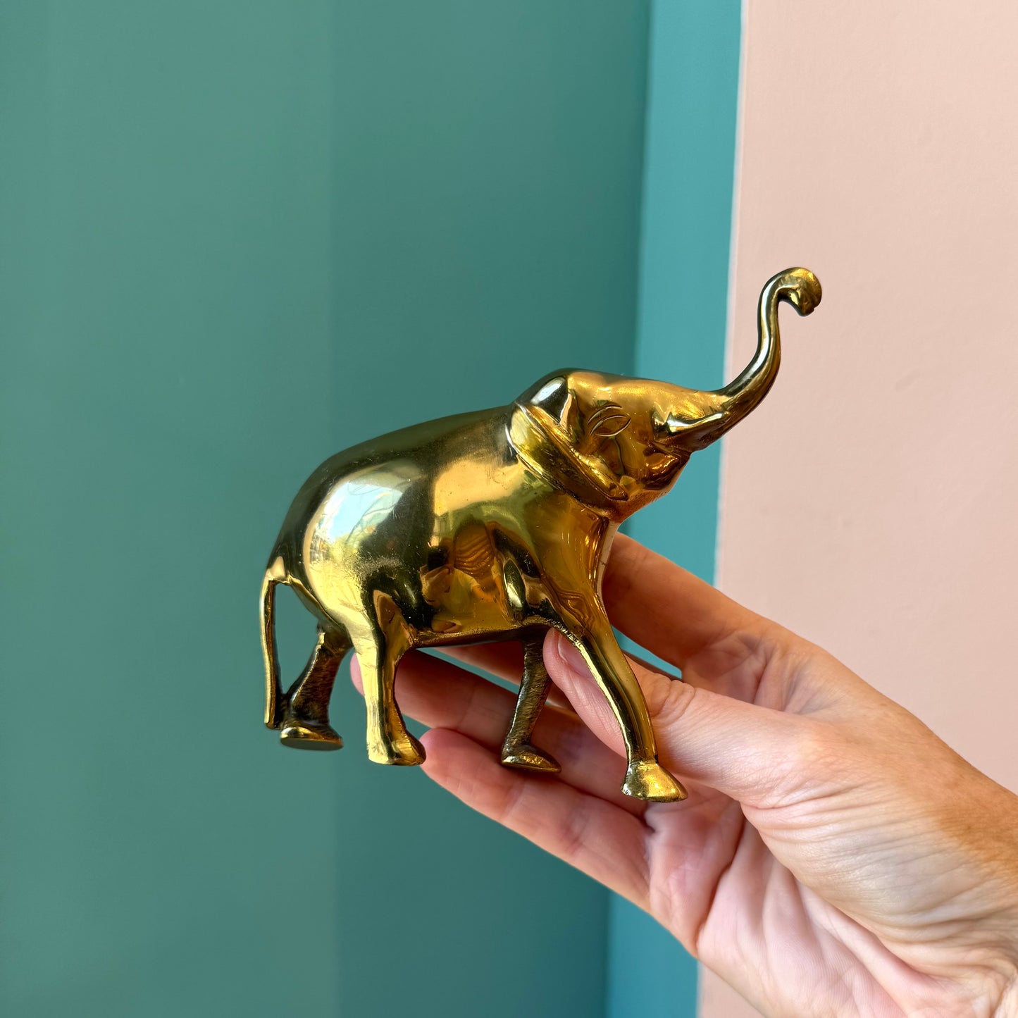 Vintage Brass Elephant Figurine