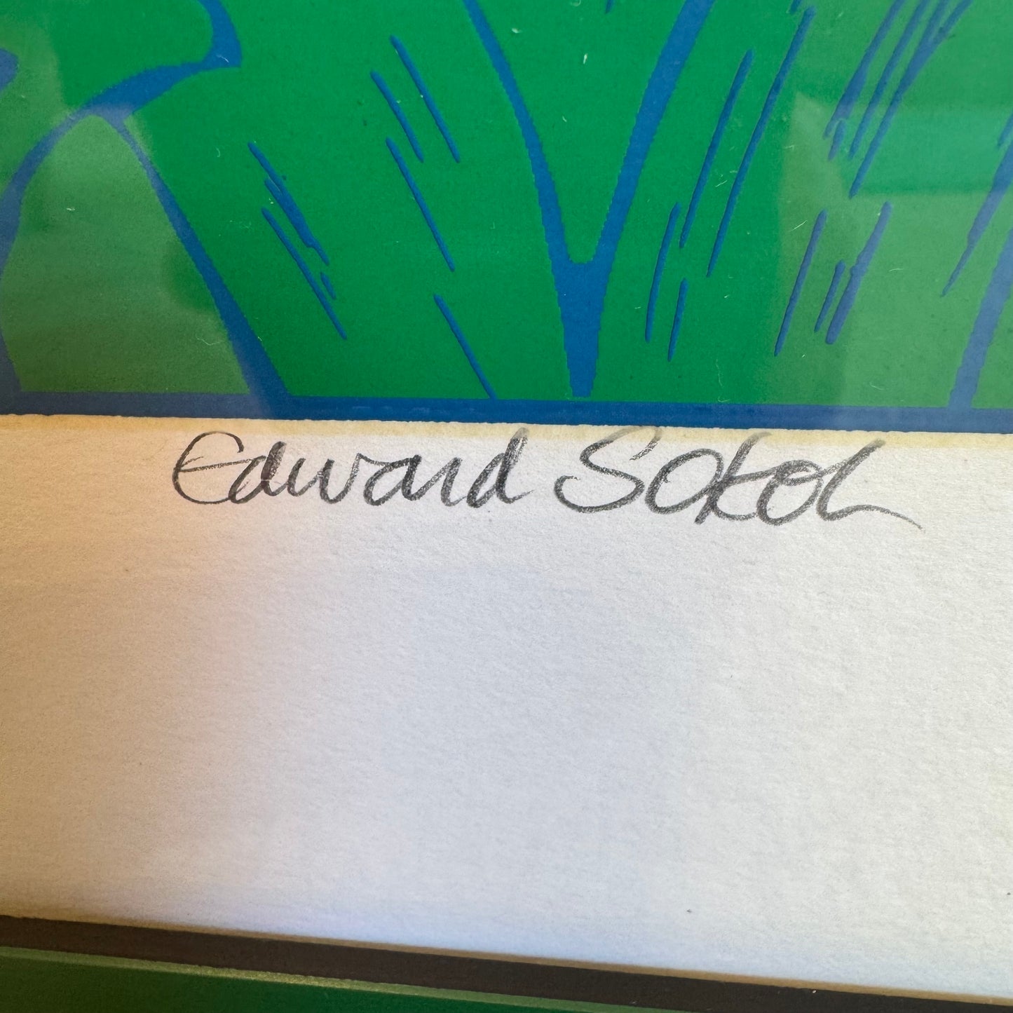 Vintage Framed Edward Sokol “Jungle Sunrise” Original Signed Artist Proof