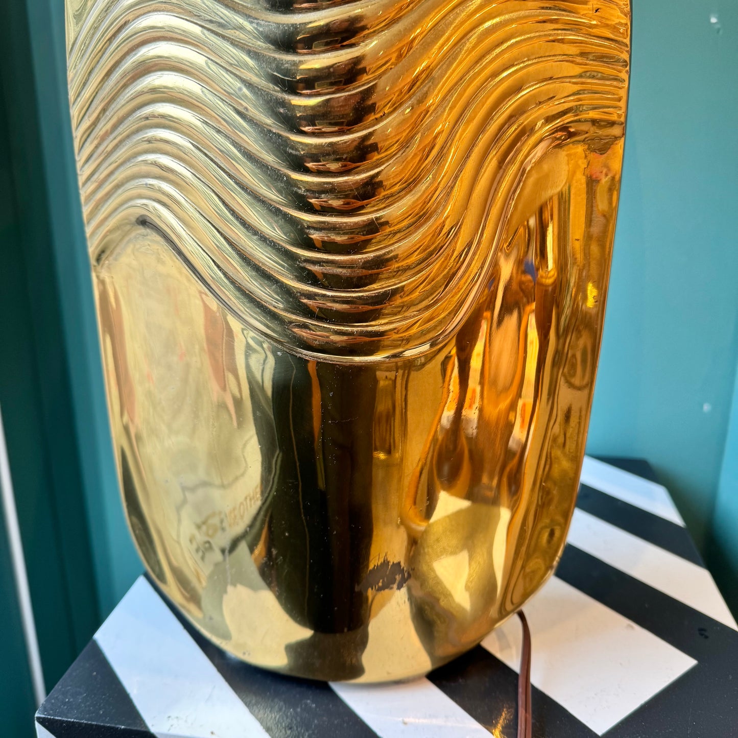 Vintage Brass Deco Style Table Lamp