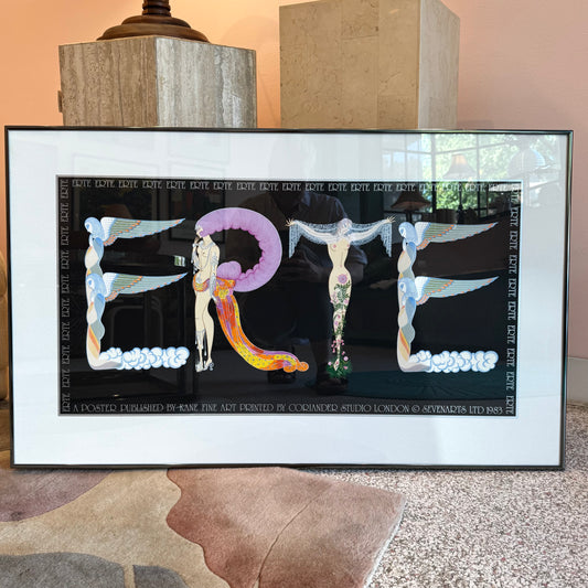 Vintage 1983 Framed Art Deco Style ERTE Poster