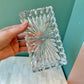 Vintage Crystal 2 Compartment Catchall Dish