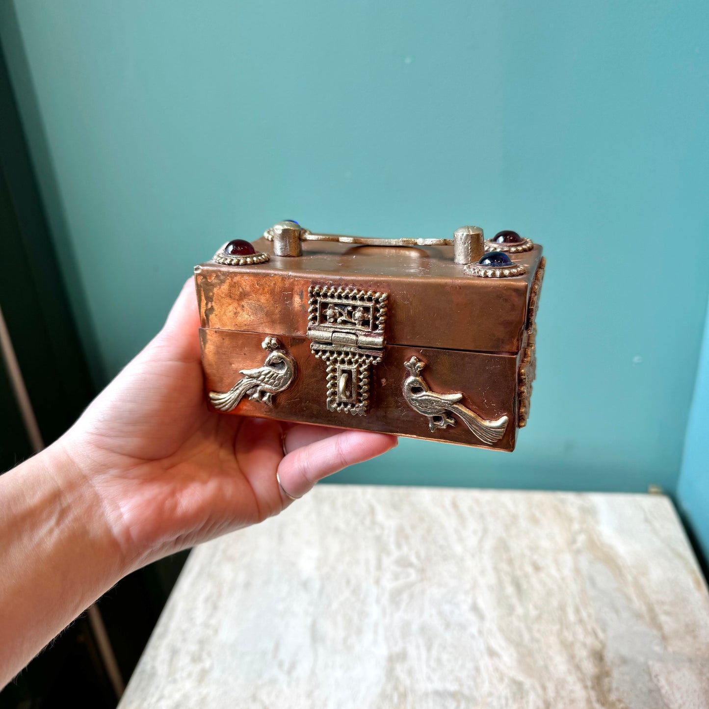 Vintage Copper and Brass Treasure Box