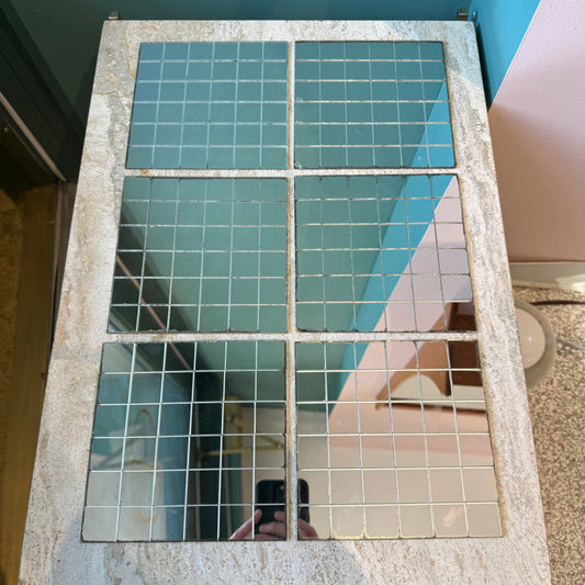 Set of 6 Vintage Mirrored Mini Placemats