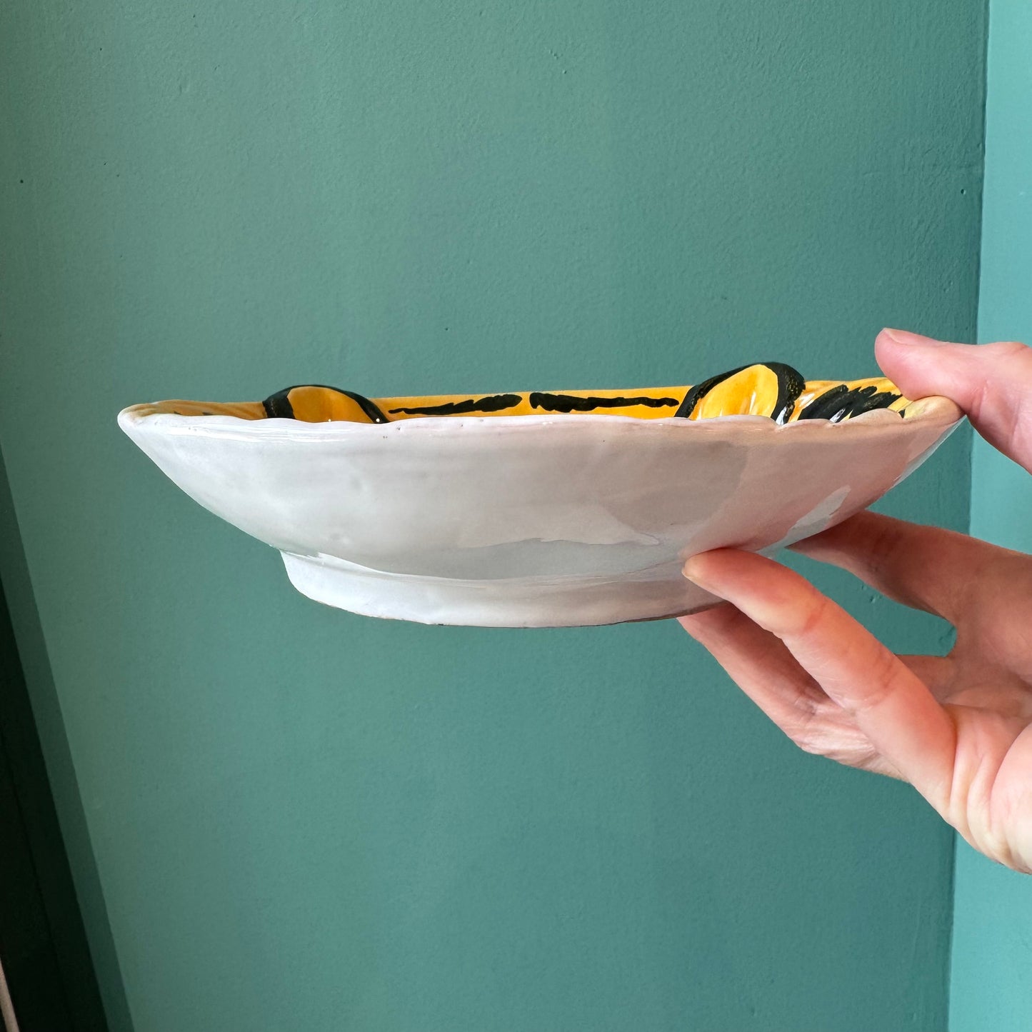 Vintage Italian Terracotta Tiger Head Bowl