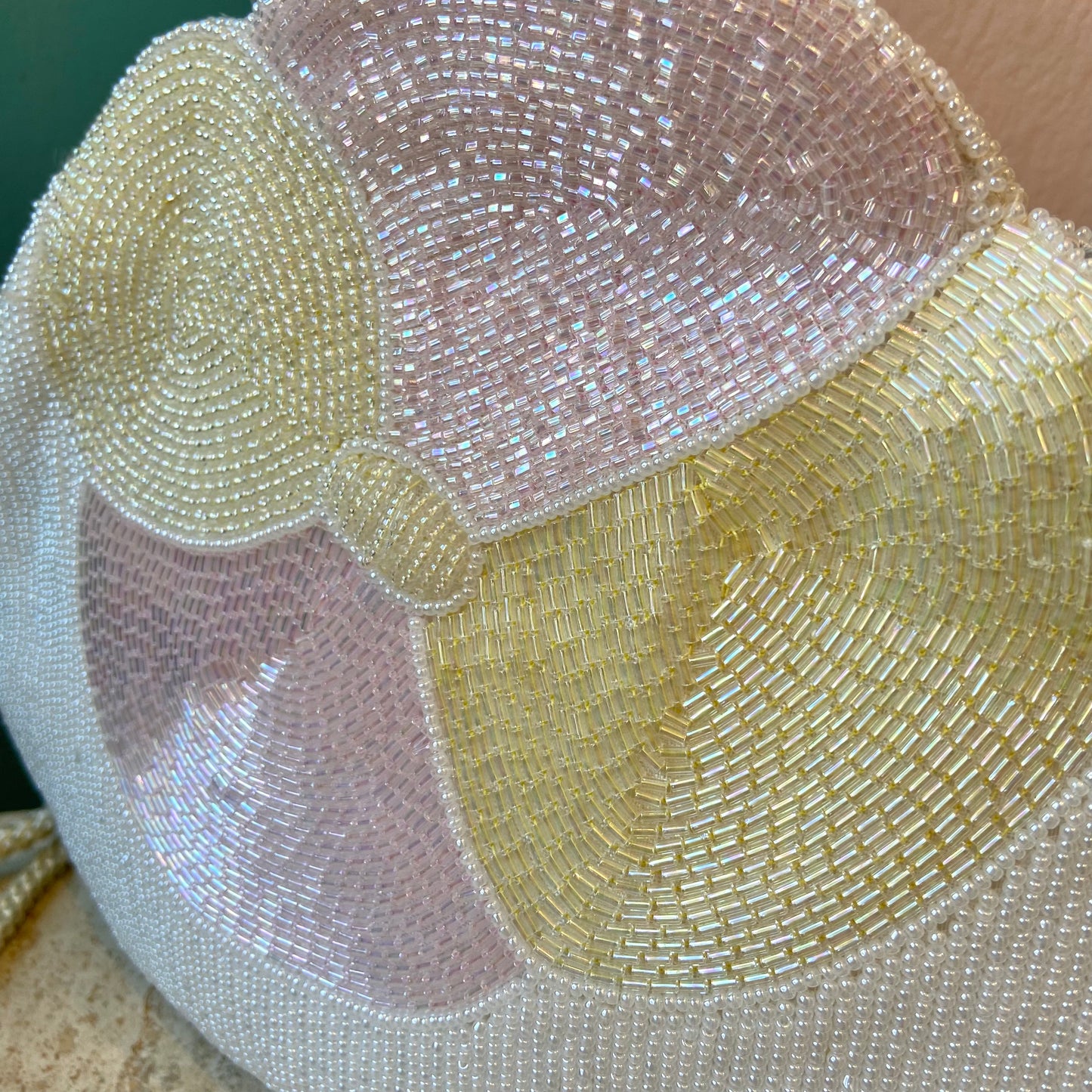 Vintage Beaded Flower Shoulder/Crossbody Bag