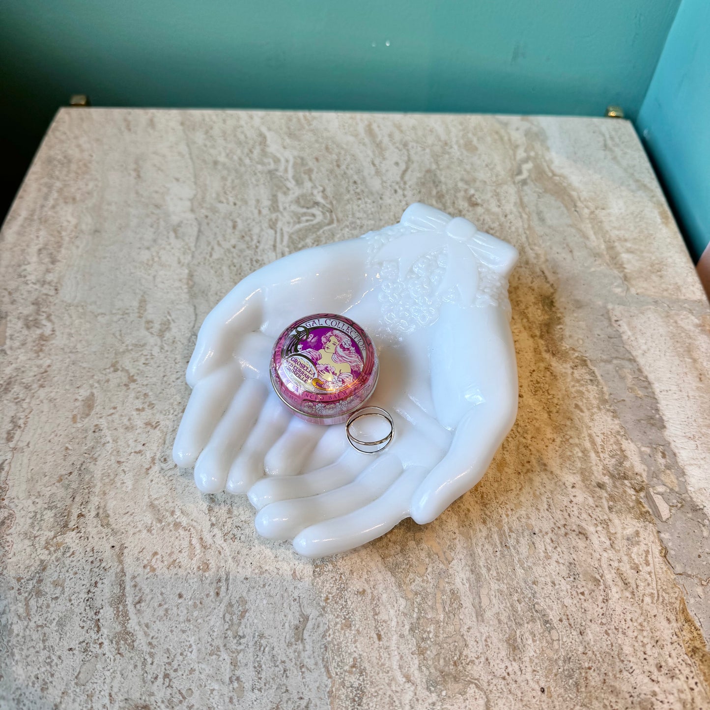 Vintage Milk Glass Hand Soap/Catchall Dish by Avon