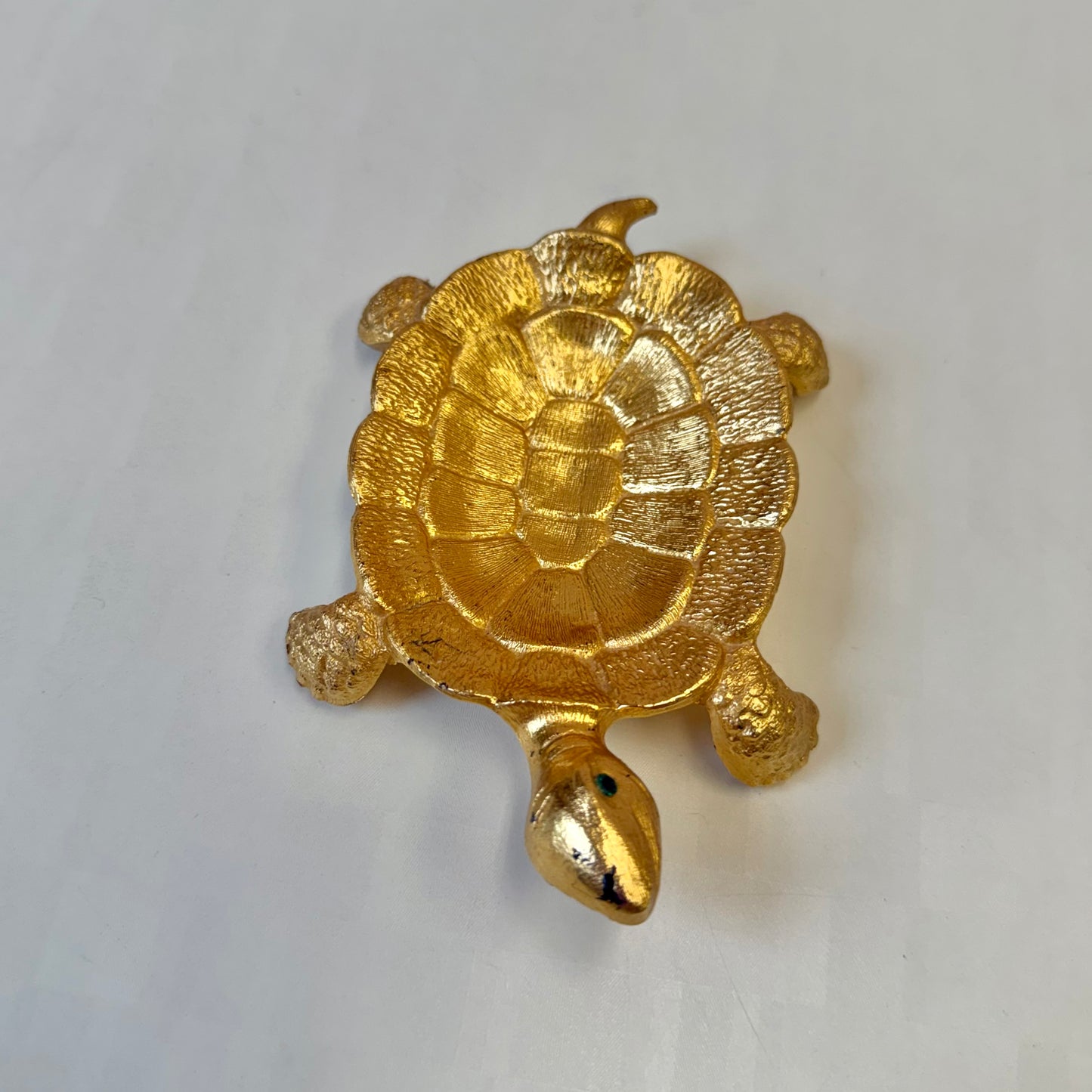 Vintage Gold Tone Turtle Trinket/Ring Dish