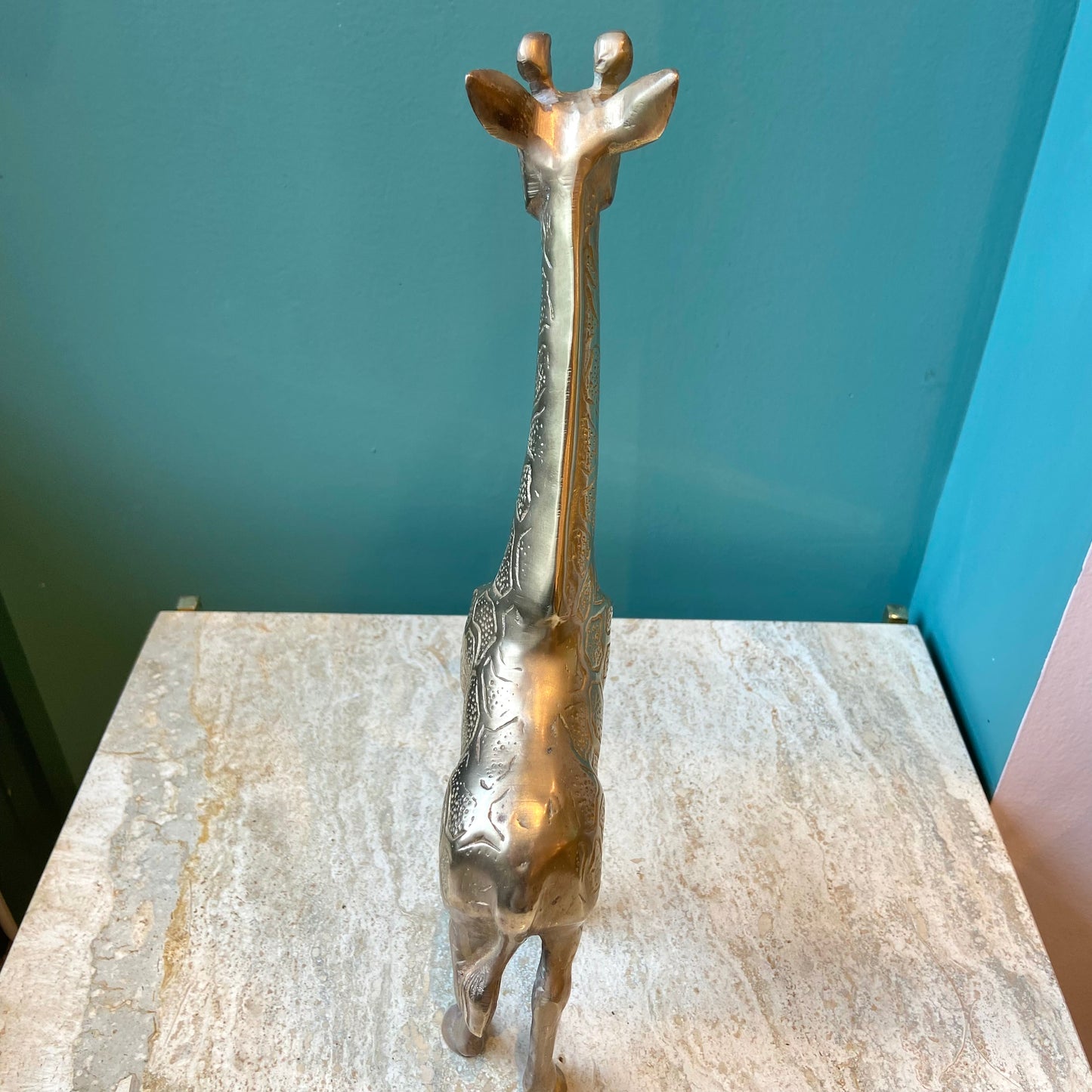 Vintage Brass Giraffe Statue