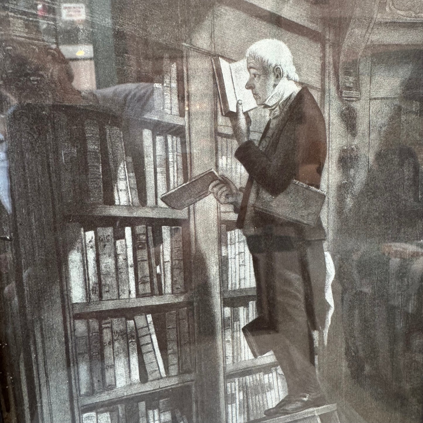 Vintage "The Bookworm" by Carl Spitzweg Framed Print