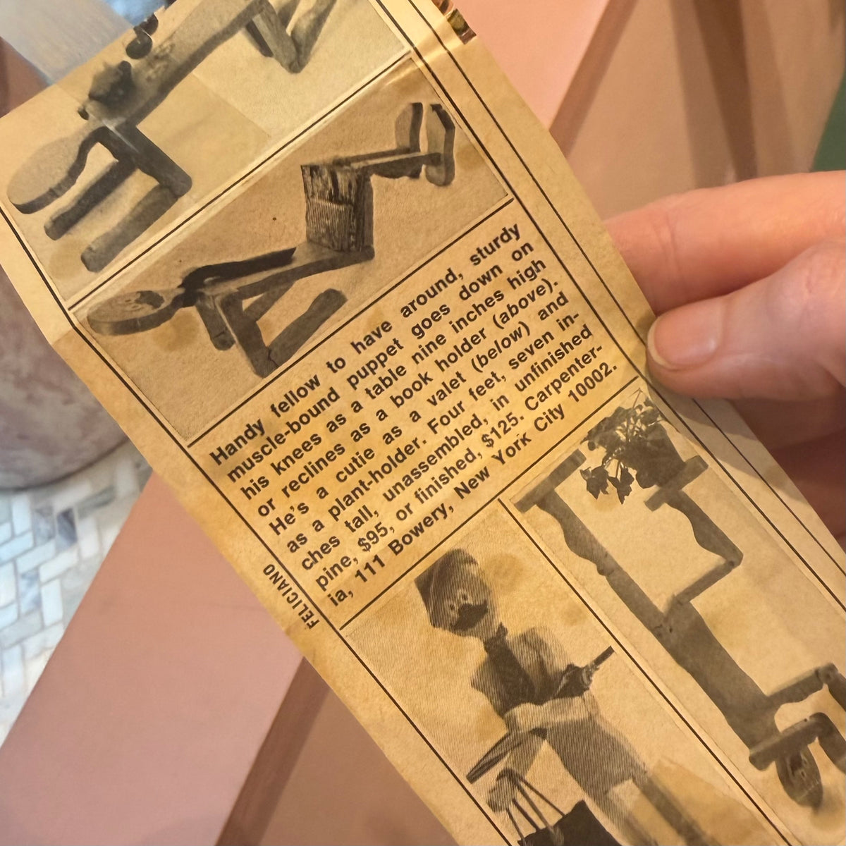 Vintage Extra Large Articulating Wooden Man