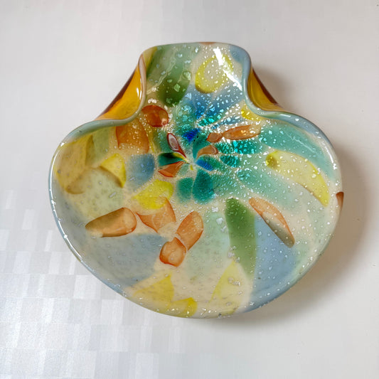 Vintage Yellow Tutti Frutti Murano Glass Bowl